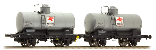 LS Models 30434 - 2pc Tank Car Set OCEM “MOBIL OIL” of the SNCF